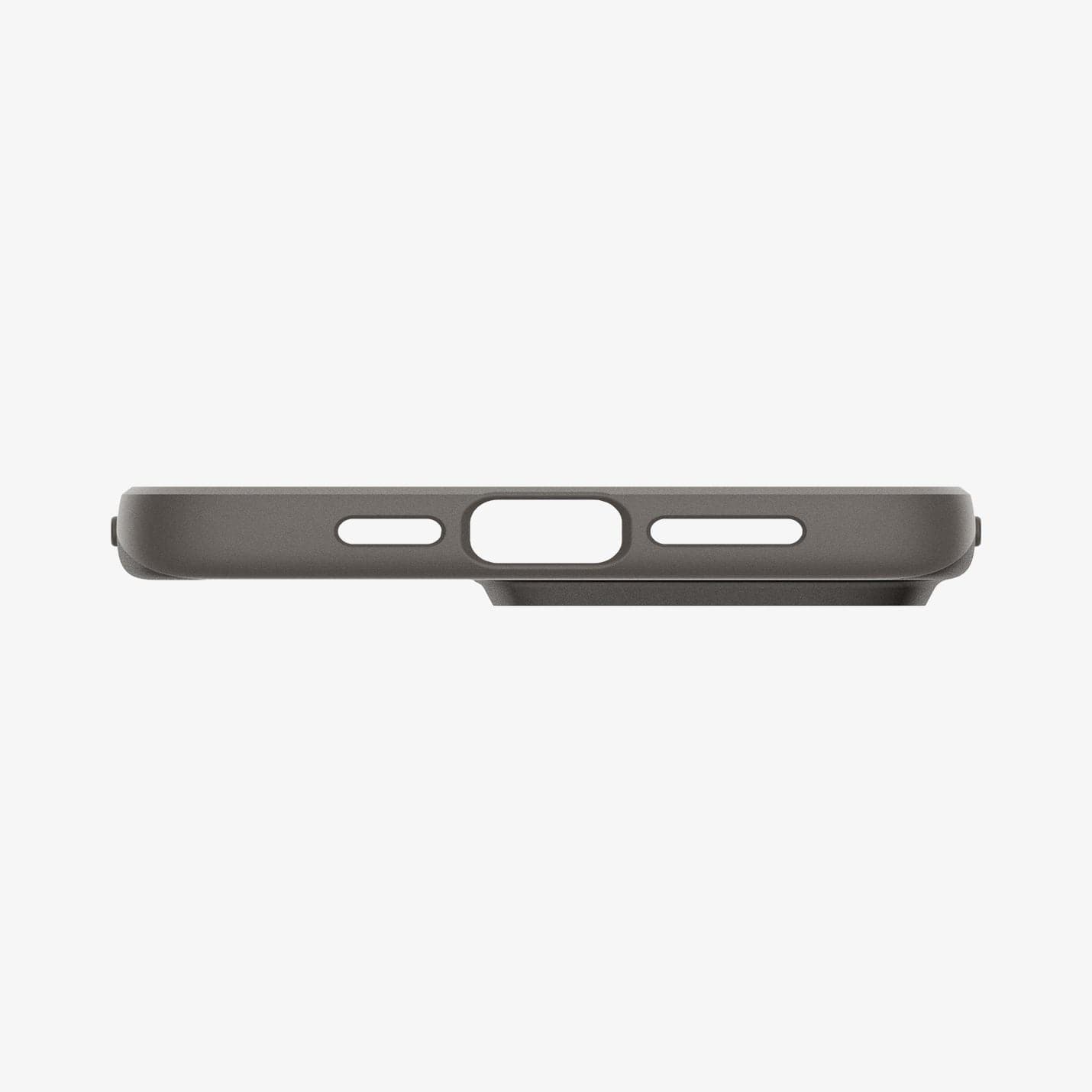 ACS06545 - iPhone 15 Pro Max Case Thin Fit in gunmetal showing the bottom