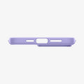 ACS06549 - iPhone 15 Pro Max Case Thin Fit in iris purple showing the bottom