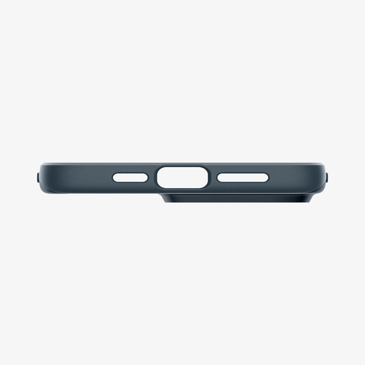 ACS06546 - iPhone 15 Pro Max Case Thin Fit in metal slate showing the bottom