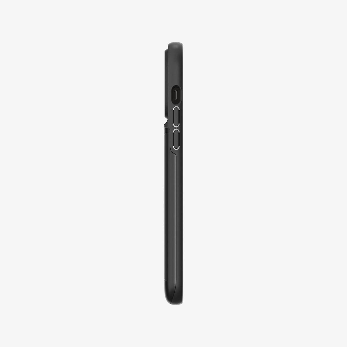 ACS04838 - iPhone 14 Pro Max Case Slim Armor CS in metal slate showing the side with volume controls