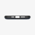 ACS04838 - iPhone 14 Pro Max Case Slim Armor CS in metal slate showing the bottom with precise cutouts