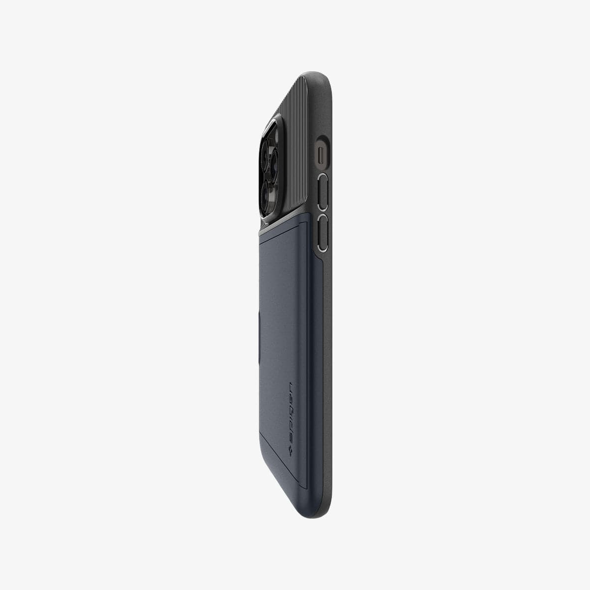 ACS04838 - iPhone 14 Pro Max Case Slim Armor CS in metal slate showing the partial side and back