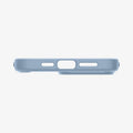  ACS06572 - iPhone 15 Pro Max Case Ultra Hybrid in sierra blue showing the bottom with precise cutouts