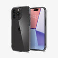 ACS06575 - iPhone 15 Pro Max Case Ultra Hybrid in space crystal showing the back and front