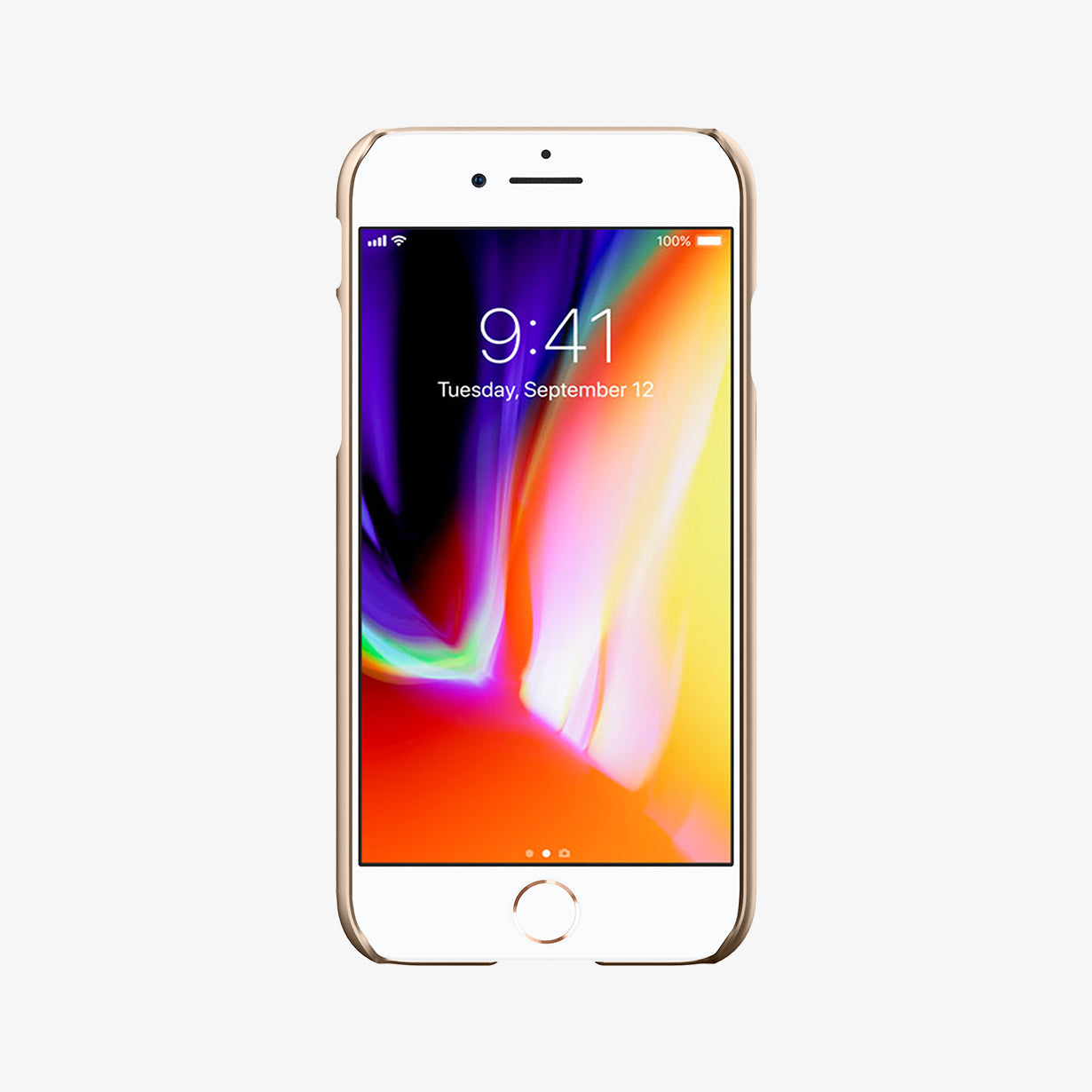 042CS20732 - iPhone SE Thin Fit case in rose gold showing the front