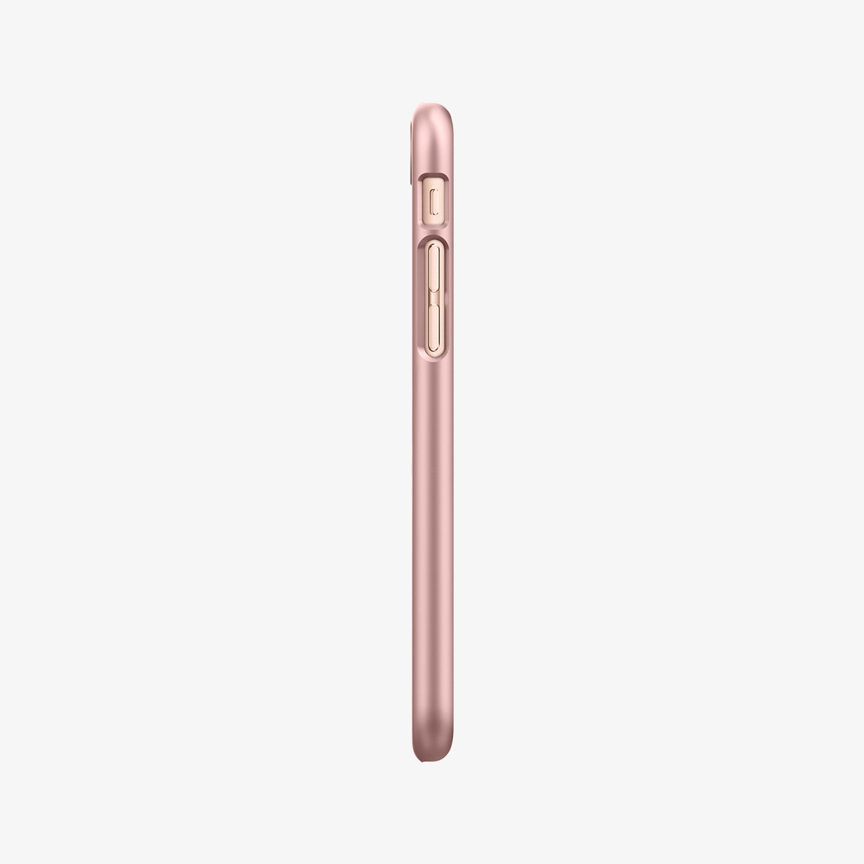 042CS20429 - iPhone SE Thin Fit case in rose gold showing the side