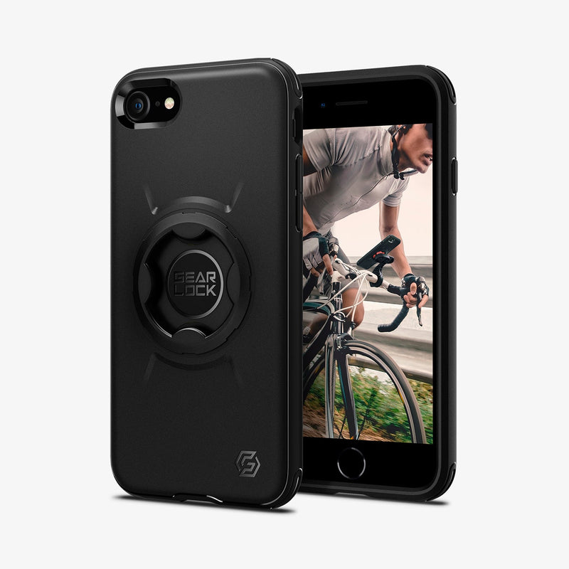 ACS01590 - iPhone SE Gearlock Bike Mount case showing the back and front