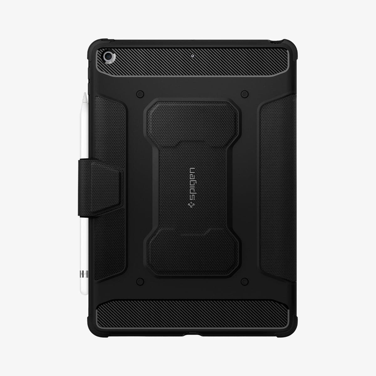 ACS01216 - iPad 10.2" Case Rugged Armor Pro in black showing the back