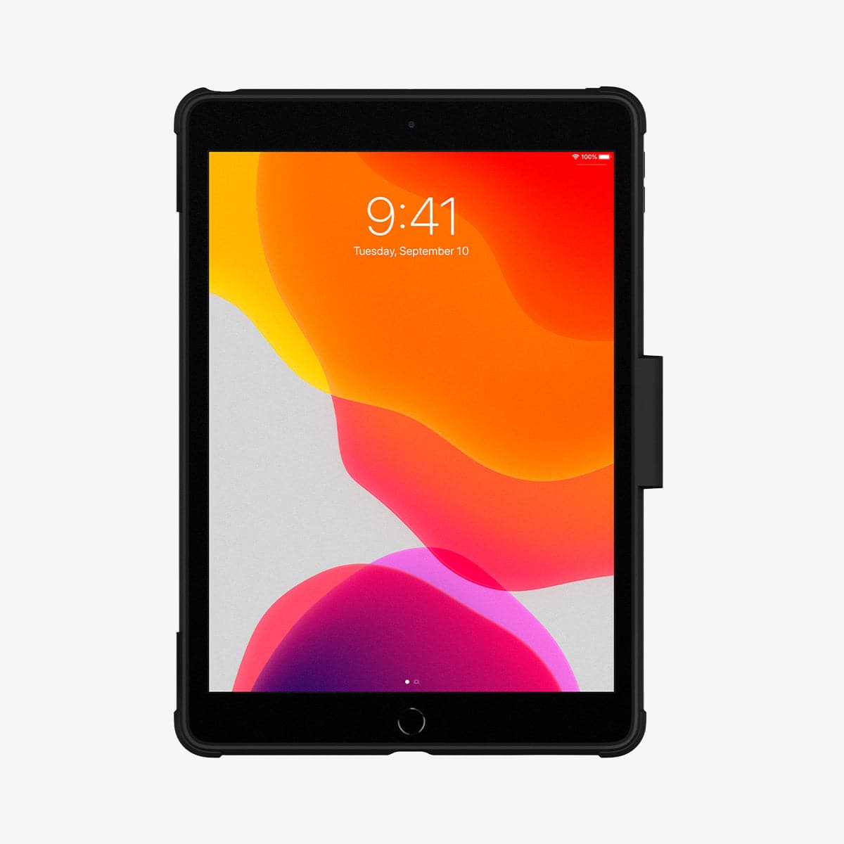 ACS01216 - iPad 10.2" Case Rugged Armor Pro in black showing the front with screen on
