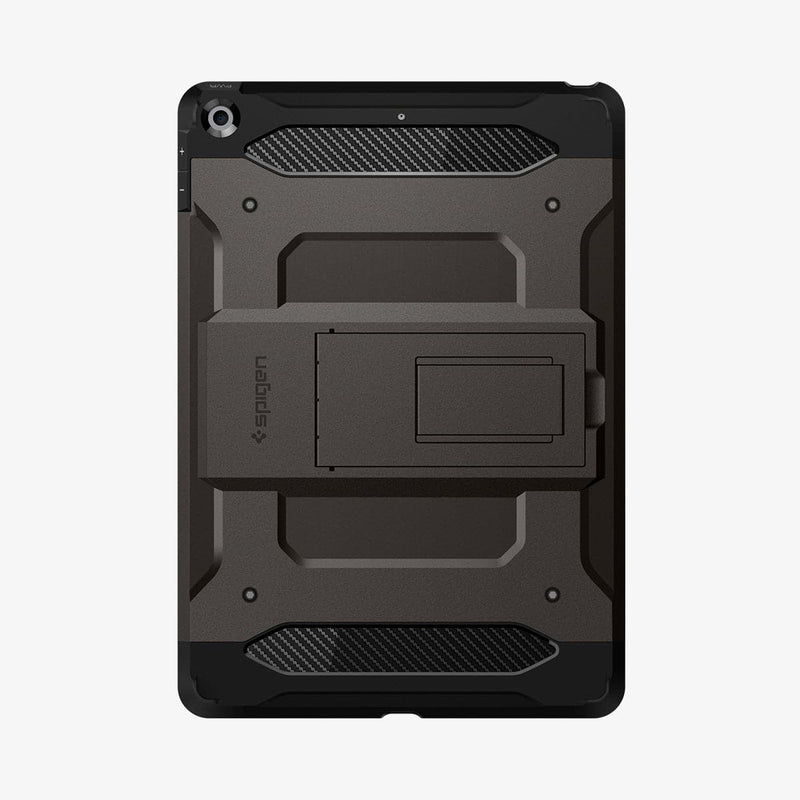 ACS00378 - iPad 10.2" Case Tough Armor Tech in gunmetal showing the back