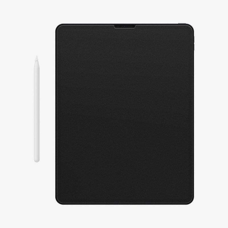 AFL05859 - iPad Pro 12.9" (2022/2021) Screen Protector Paper Touch Pro showing the front with pencil next to device