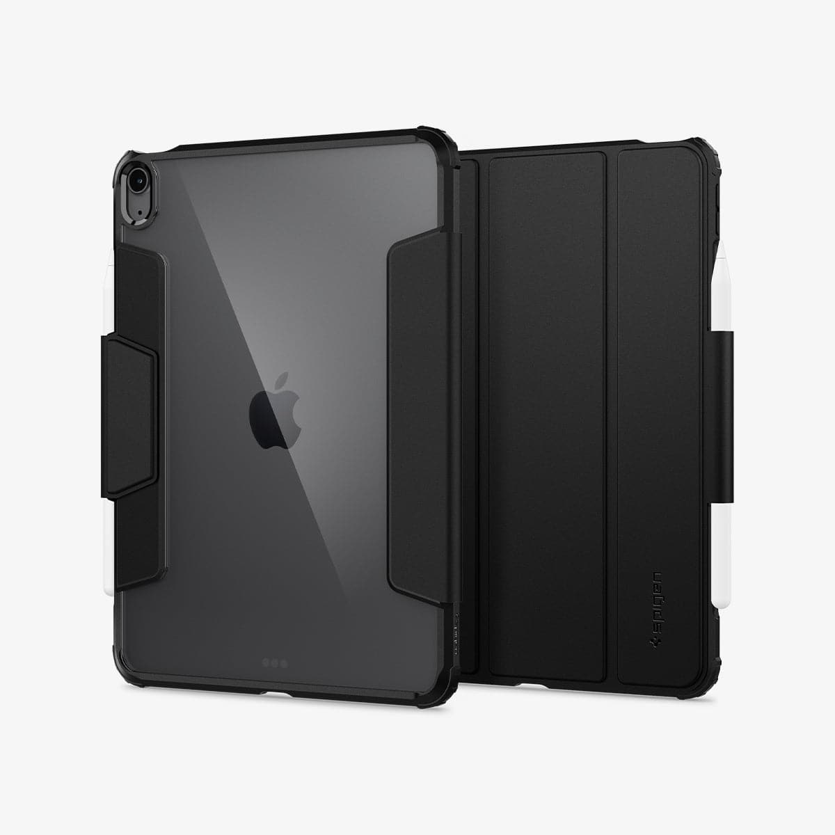 ACS02697 - iPad Air 10.9" (2022 / 2020) Case Ultra Hybrid Pro in black showing the back and front