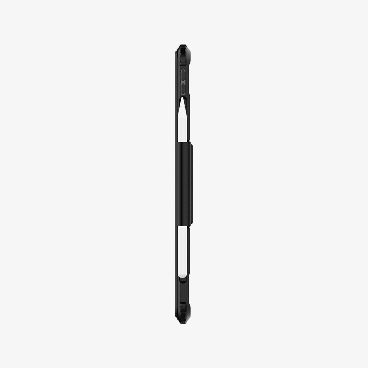 ACS02697 - iPad Air 10.9" (2022 / 2020) Case Ultra Hybrid Pro in black showing the side with volume controls
