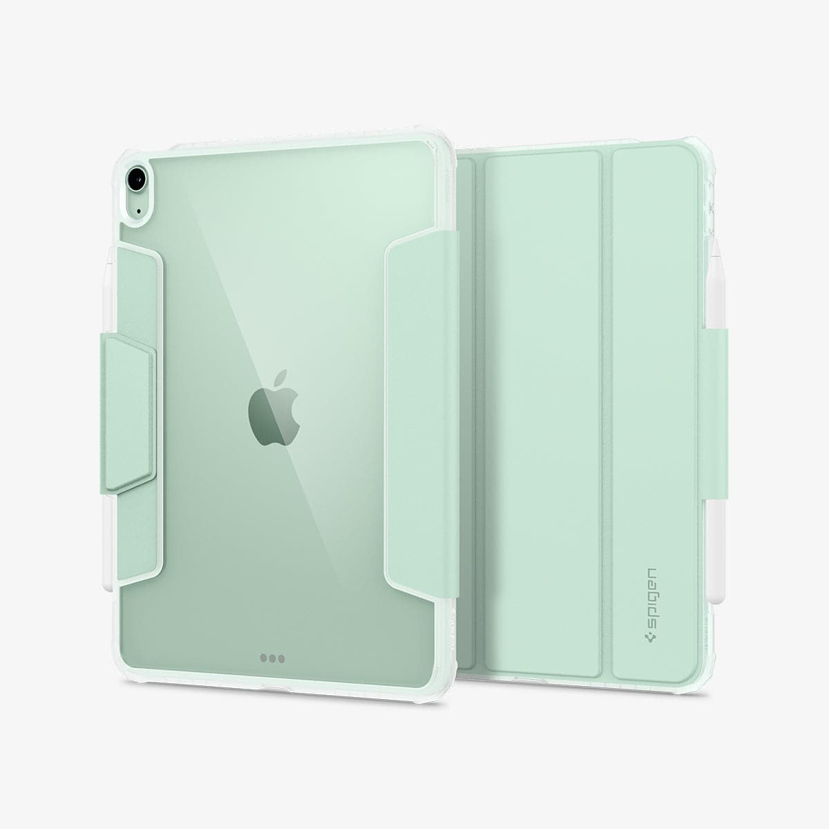 ACS02700 - iPad Air 10.9" (2022 / 2020) Case Ultra Hybrid Pro in green showing the back and front
