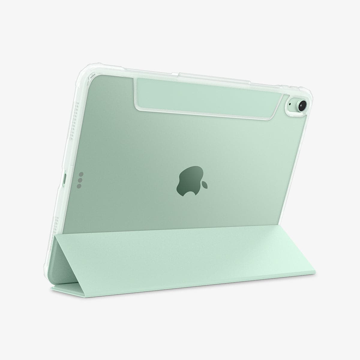 ACS02700 - iPad Air 10.9" (2022 / 2020) Case Ultra Hybrid Pro in green showing the back with device propped up by built in kickstand
