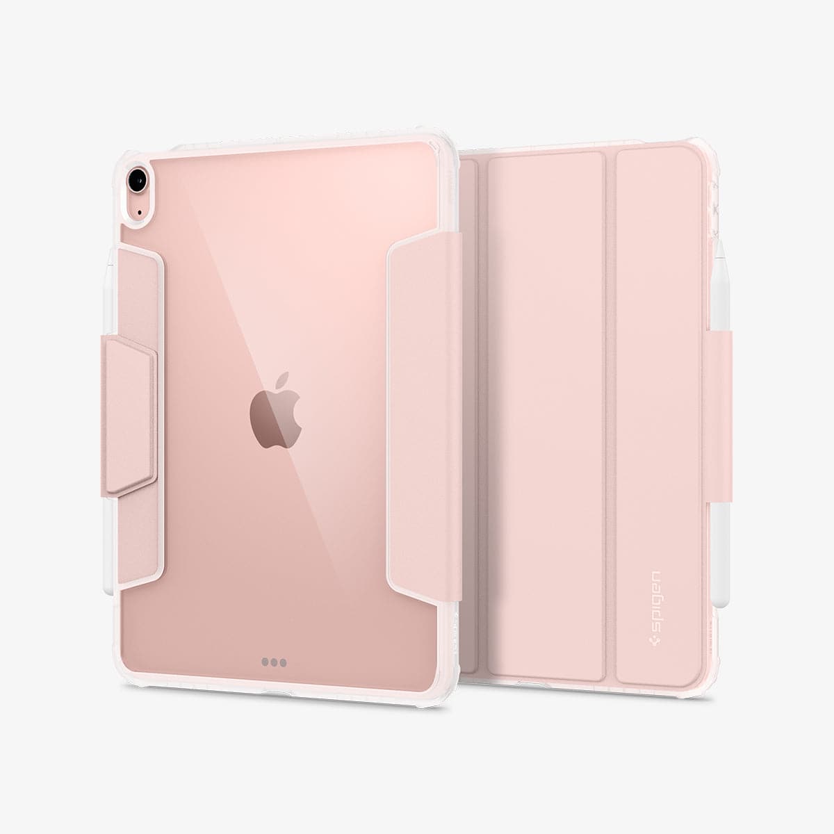 ACS02699 - iPad Air 10.9" (2022 / 2020) Case Ultra Hybrid Pro in rose gold showing the back and front