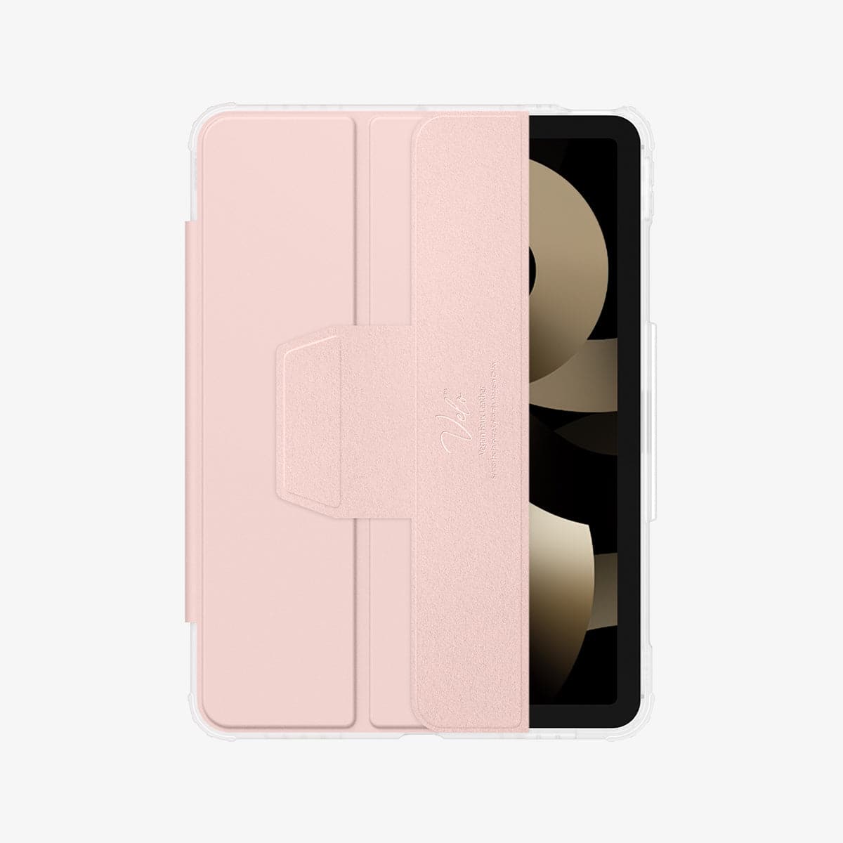 ACS02699 - iPad Air 10.9" (2022 / 2020) Case Ultra Hybrid Pro in rose gold showing the front with cover slightly open