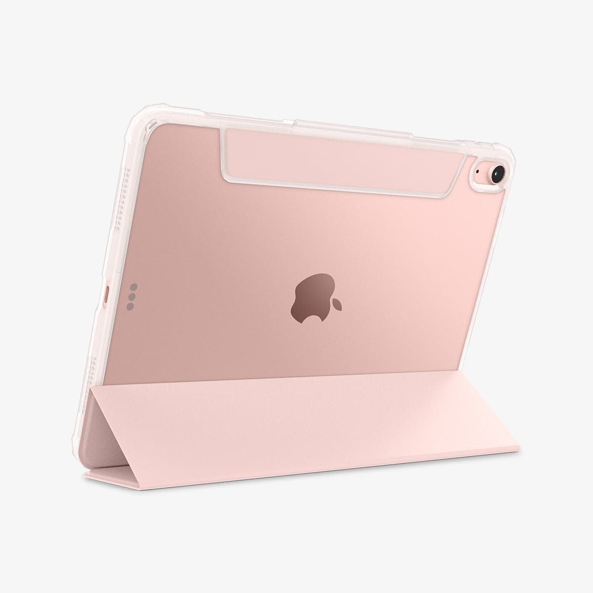 ACS02699 - iPad Air 10.9" (2022 / 2020) Case Ultra Hybrid Pro in rose gold showing the back with device propped up by built in kickstand