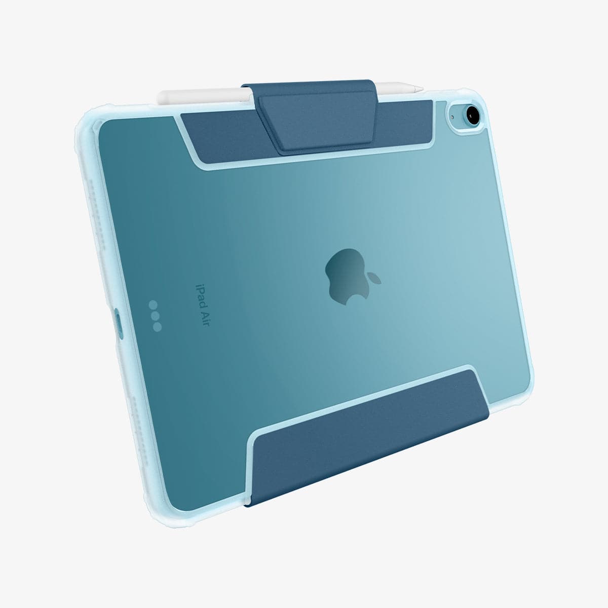 ACS04568 - iPad Air 10.9" (2022 / 2020) Case Ultra Hybrid Pro in teal blue showing the back and bottom