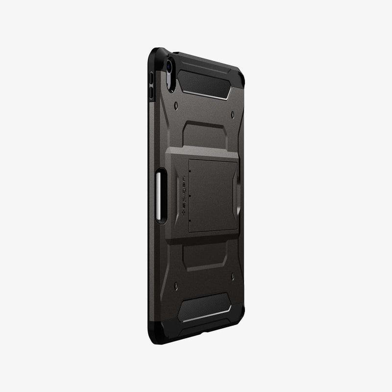 ACS02052 - iPad Air 10.9" (2022 / 2020) Case Tough Armor Pro in gunmetal showing the back and side