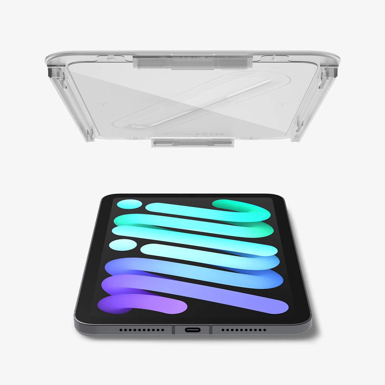 AGL03824 iPad Mini 6 Screen Protector EZ FIT GLAS.tR showing the ez