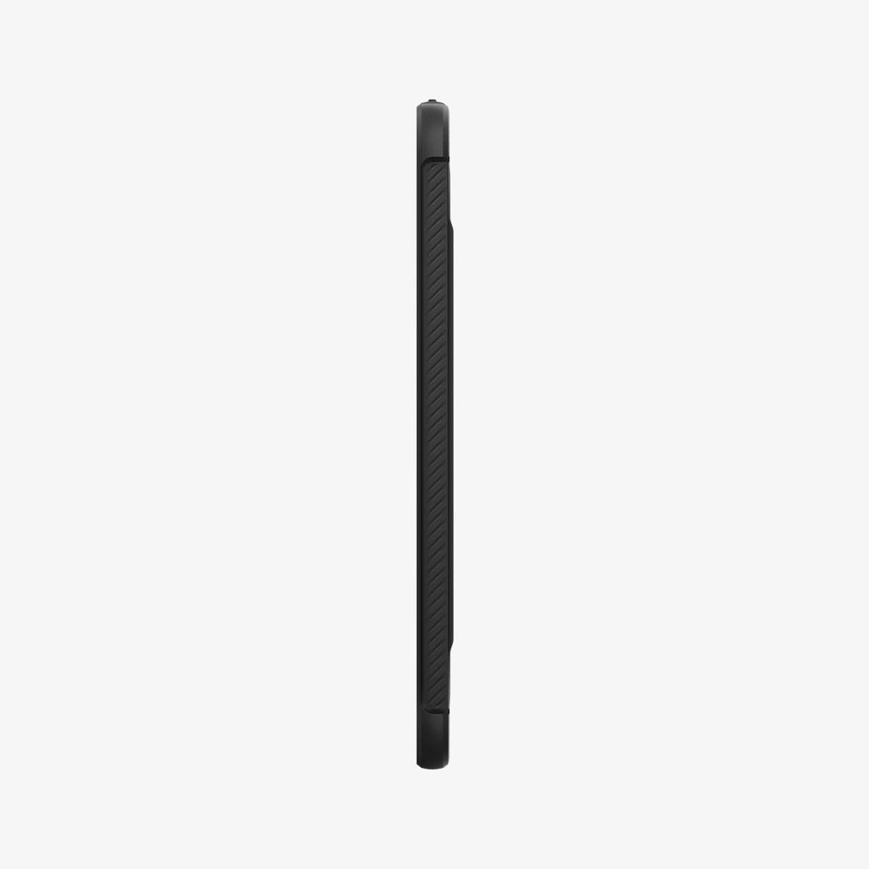 ACS03764 - iPad Mini 6 Case Rugged Armor in matte black showing the side