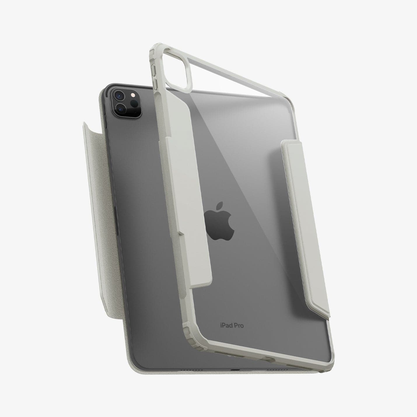 ACS06075 - iPad Pro 11" Case Air Skin Pro in gray showing the back with case hovering away from device