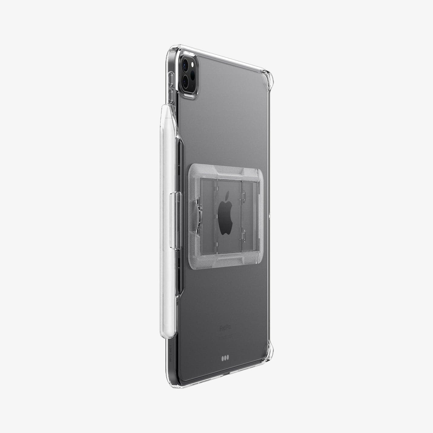 ACS05448 - iPad Pro 11" Case Air Skin Hybrid S in crystal clear showing the back and side with pen in slot