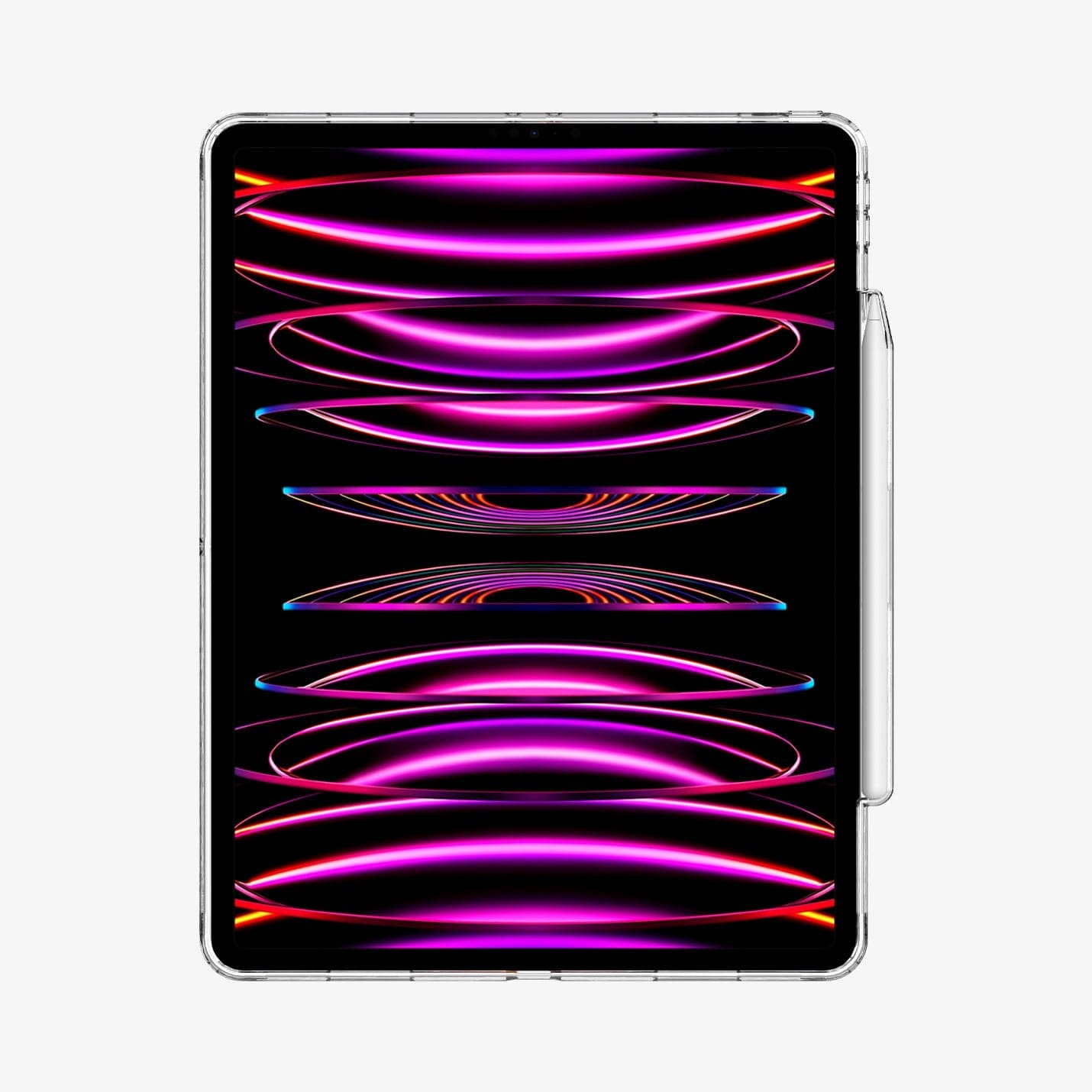 ACS05449 - iPad Pro 12.9" Case Air Skin Hybrid S in crystal clear showing the front