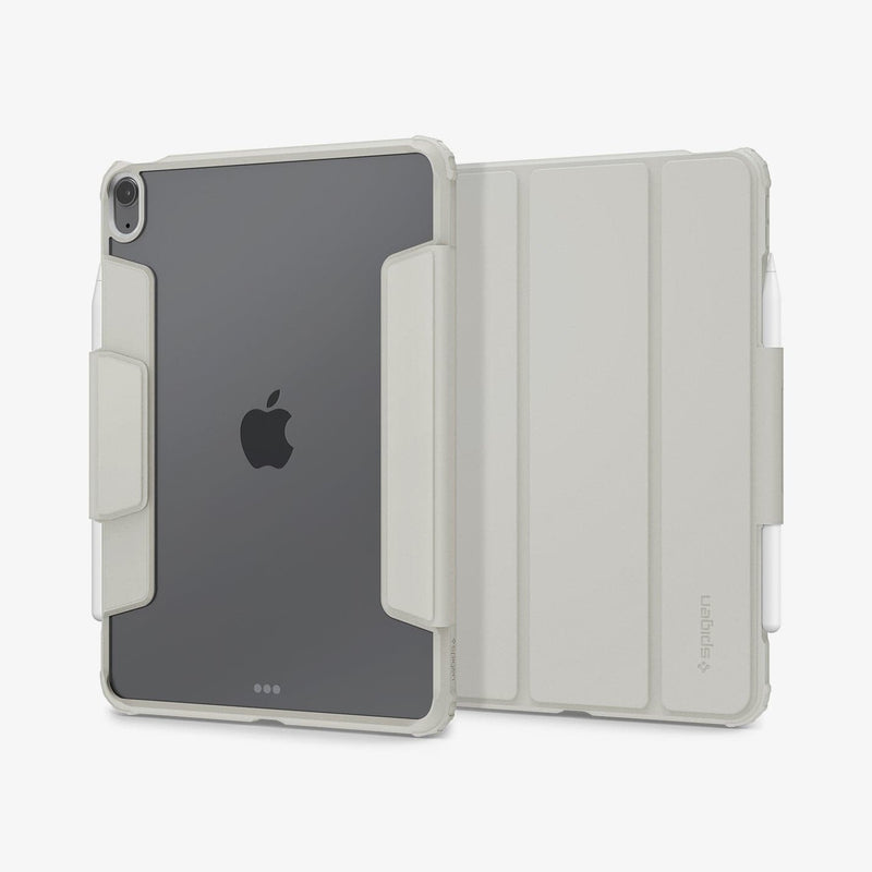 ACS06074 - iPad Air 10.9" Case Air Skin Pro in gray showing the back, front and partial sides
