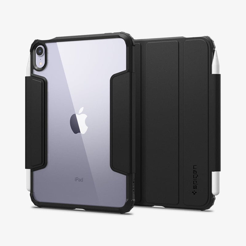 ACS03765 - iPad Mini 6 Case Ultra Hybrid Pro in black showing the back and front