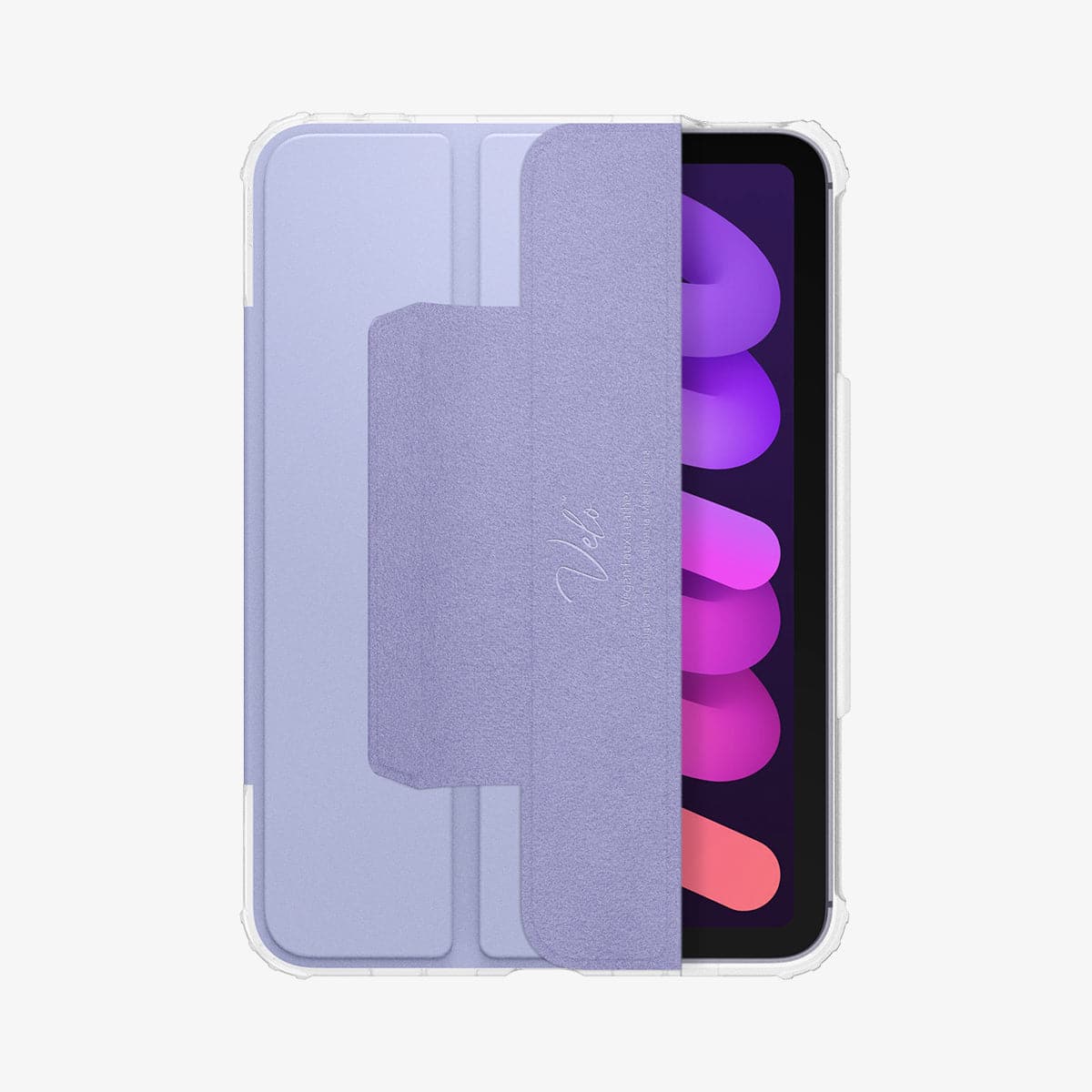 ACS03897 - iPad Mini 6 Case Ultra Hybrid Pro in lavender showing the front with cover slightly open