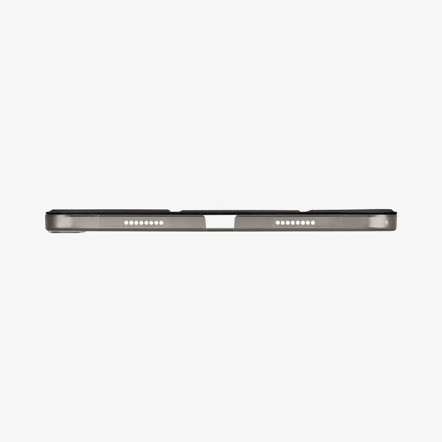 ACS05466 - iPad Pro 11" (2022/2021/2020/2018) Case Liquid Air Folio in black showing the bottom with precise cutouts