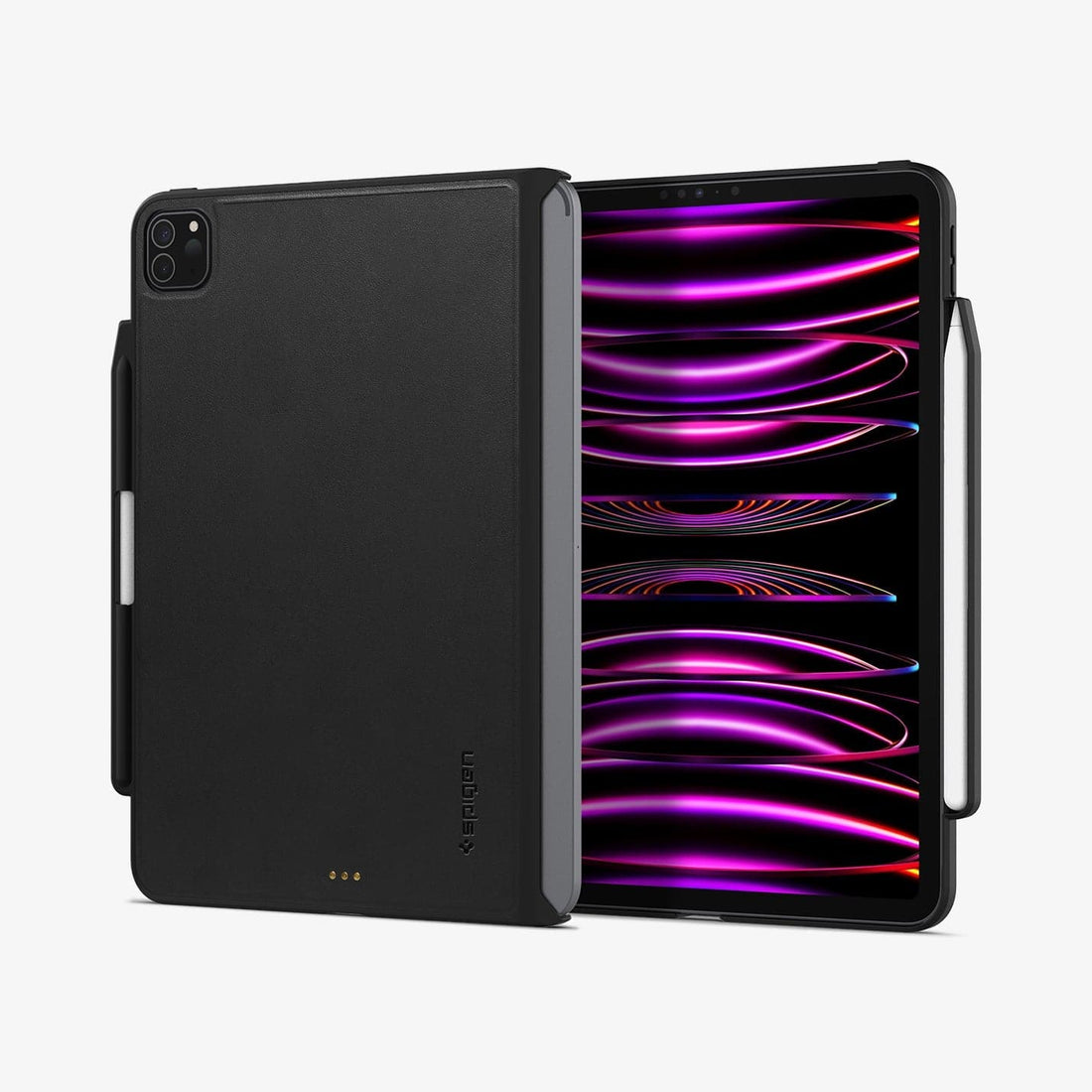 ACS05468 - iPad Pro 12.9" Case Thin Fit Pro in black showing the back