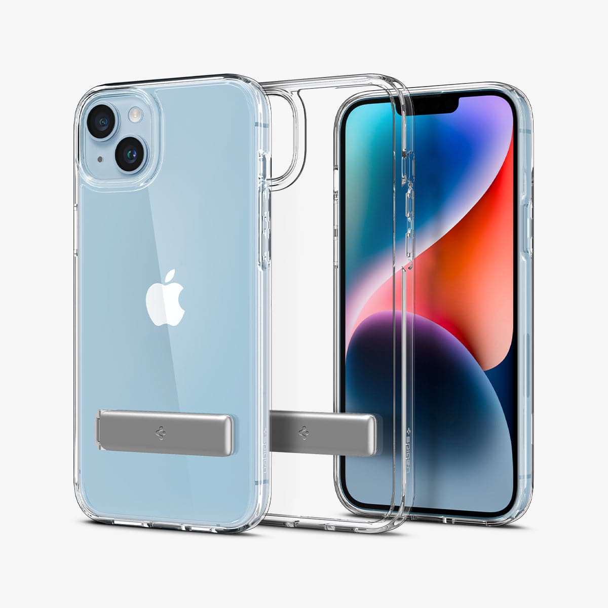 ACS05051 - iPhone 14 Case Ultra Hybrid S in crystal clear showing the back, inside and front