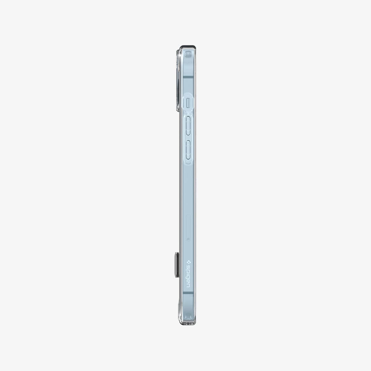 ACS05051 - iPhone 14 Case Ultra Hybrid S in crystal clear showing the side with volume controls