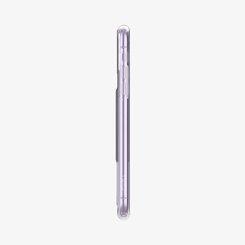 ACS02936 - iPhone 11 Case Crystal Slot in crystal clear showing the side with volume controls