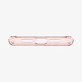076CS27182 - iPhone 11 Case Liquid Crystal Glitter in rose quartz showing the bottom with precise cutouts