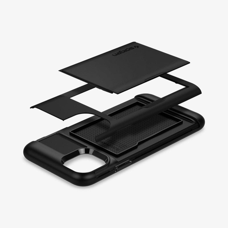 076CS27435 - iPhone 11 Case Slim Armor CS in black showing the multiple layers of case