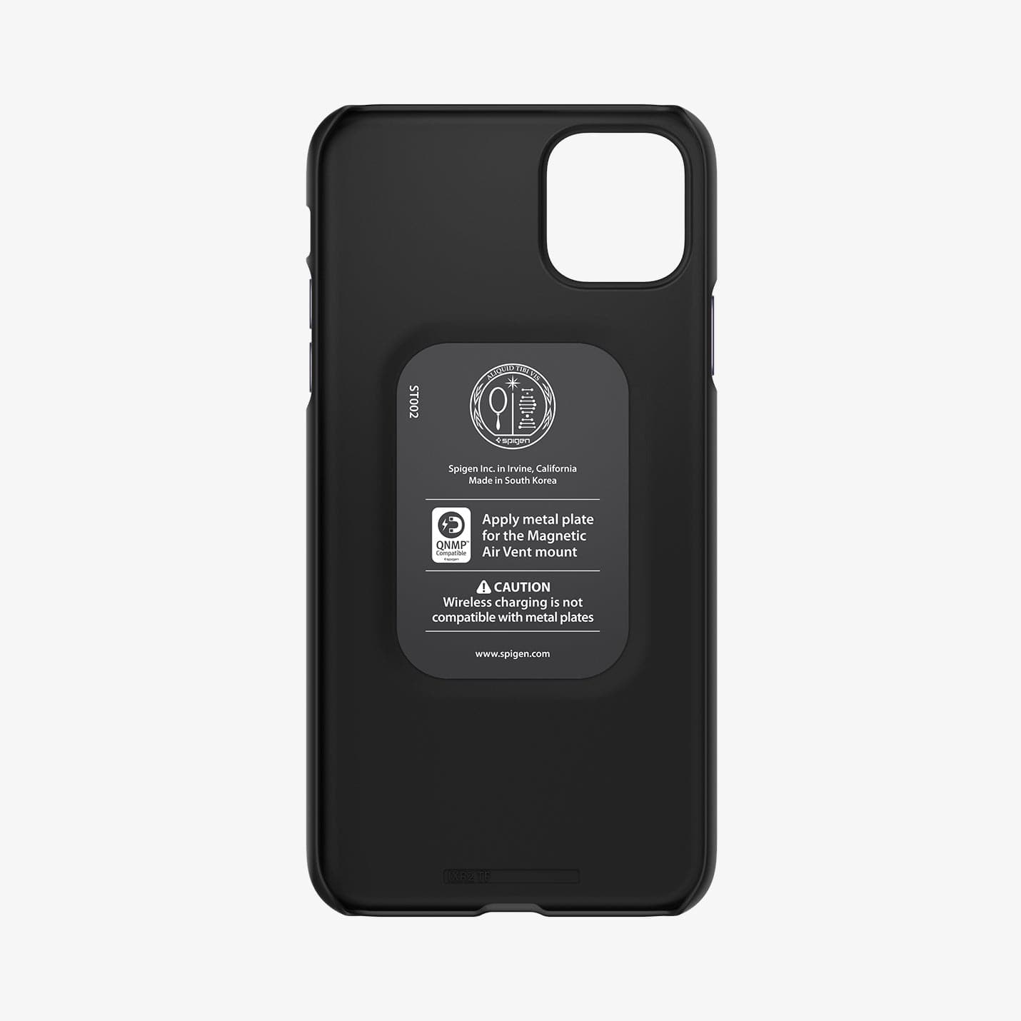 076CS27178 - iPhone 11 Case Thin Fit in black showing the inside of case