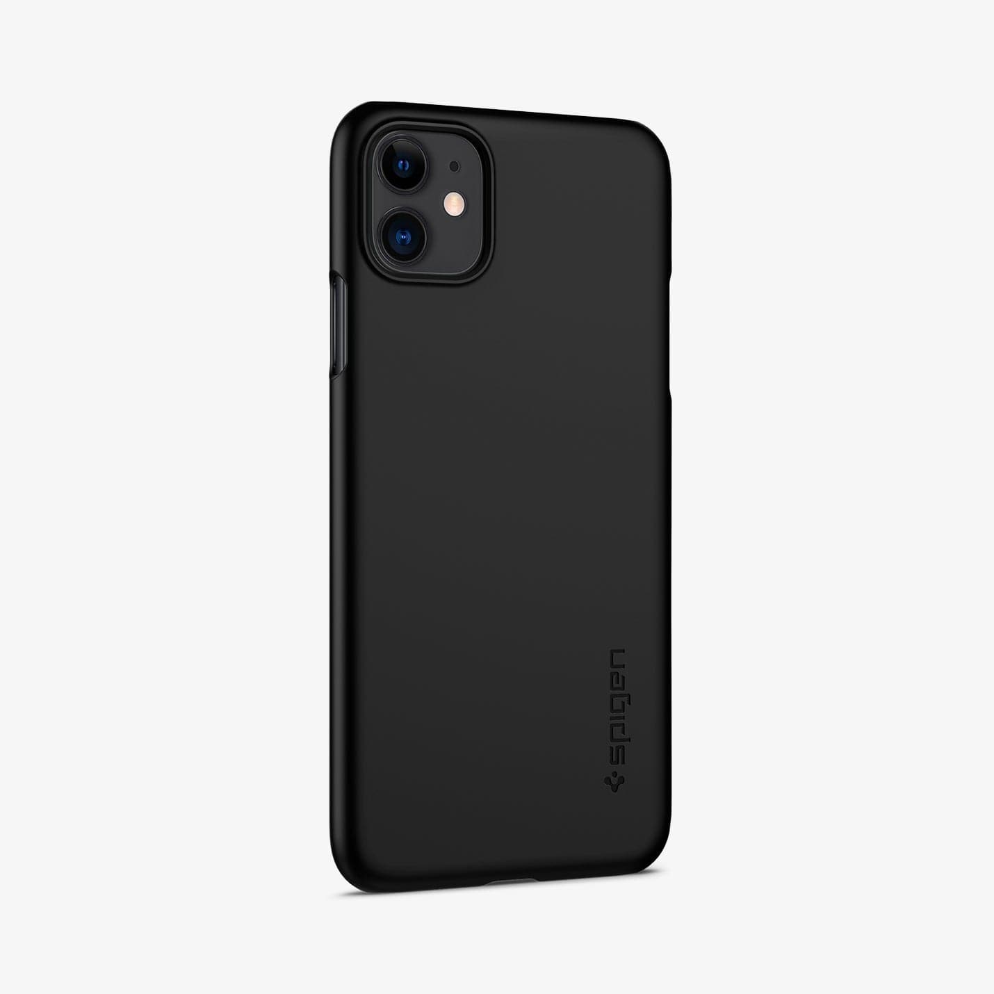 076CS27178 - iPhone 11 Case Thin Fit in black showing the back and partial side