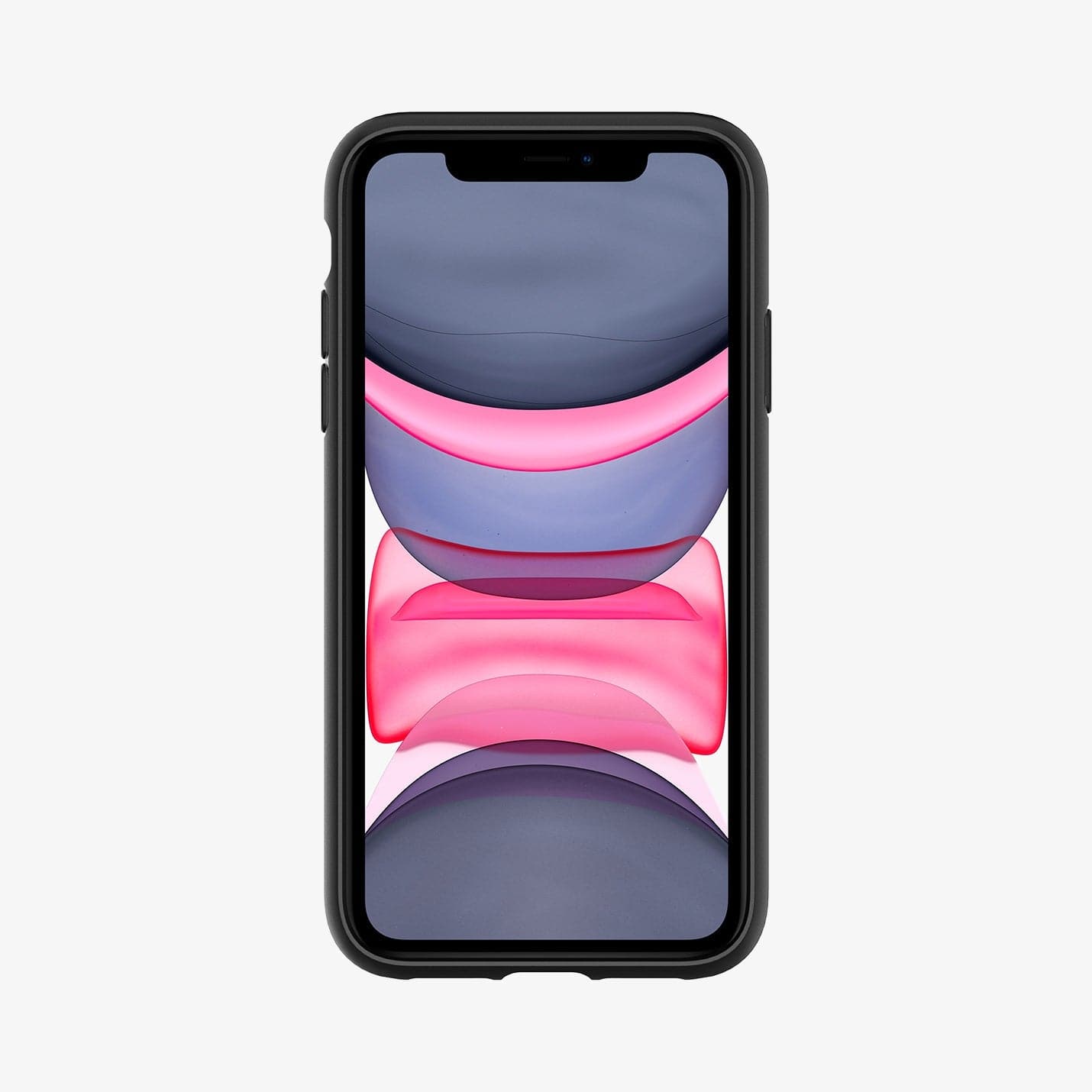 ACS02041 - iPhone 11 Case Thin Fit Pro in black showing the front