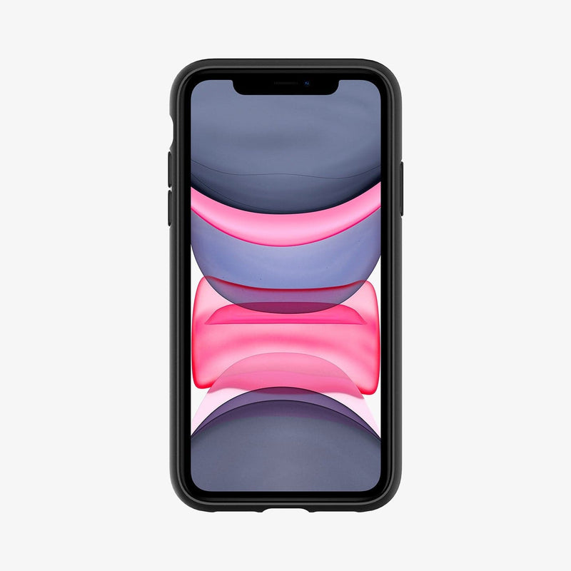 ACS02041 - iPhone 11 Case Thin Fit Pro in black showing the front