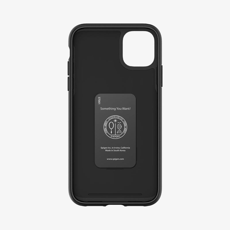 ACS02041 - iPhone 11 Case Thin Fit Pro in black showing the inside of case