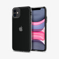 076CS27186 - iPhone 11 Case Ultra Hybrid in black showing the back and front