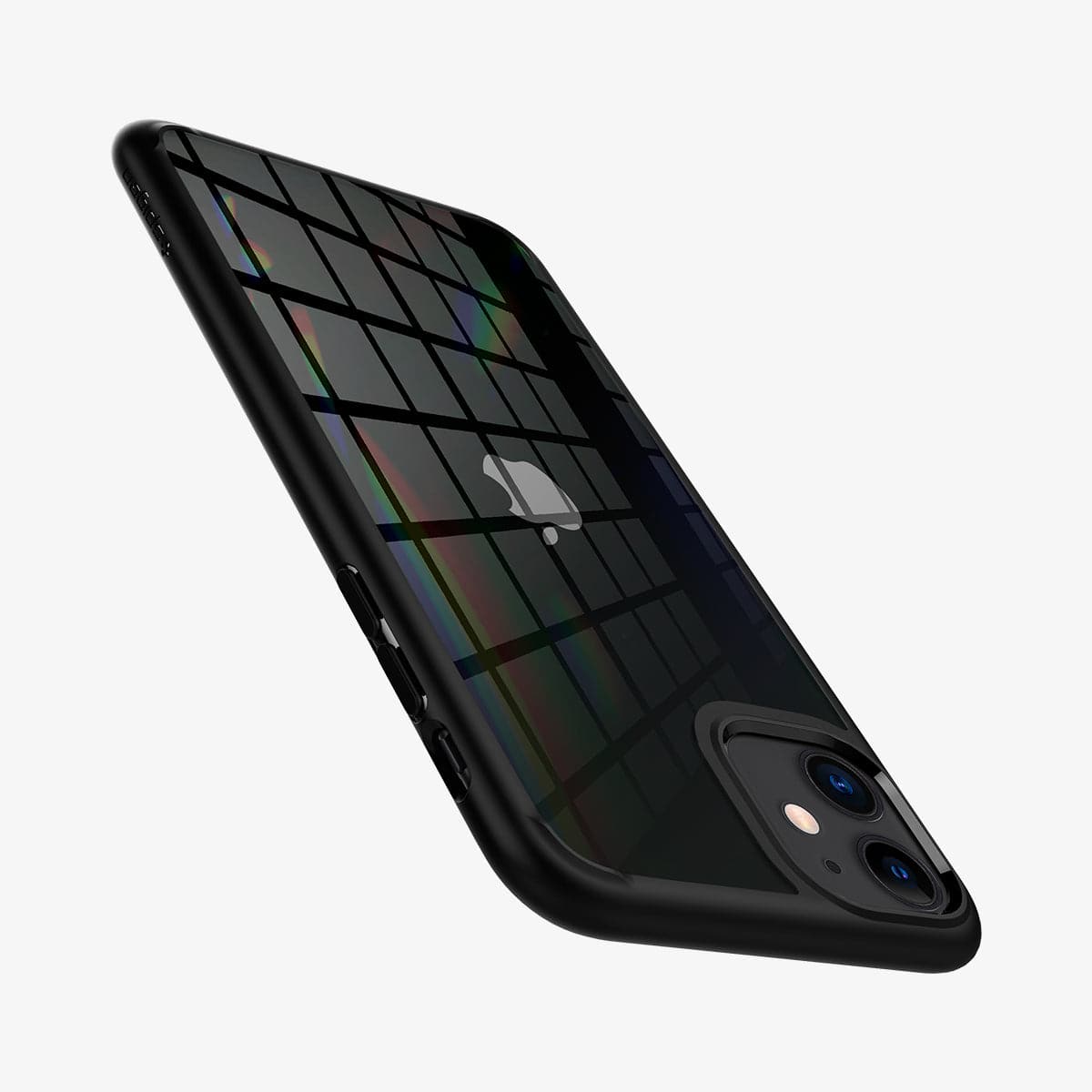 076CS27186 - iPhone 11 Case Ultra Hybrid in black showing the back, side and top