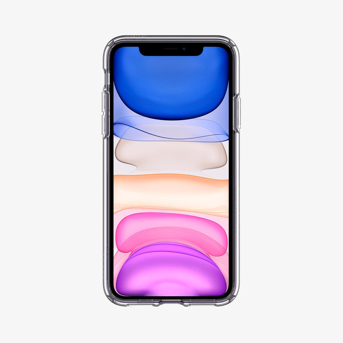 076CS27185 - iPhone 11 Case Ultra Hybrid in crystal clear showing the front