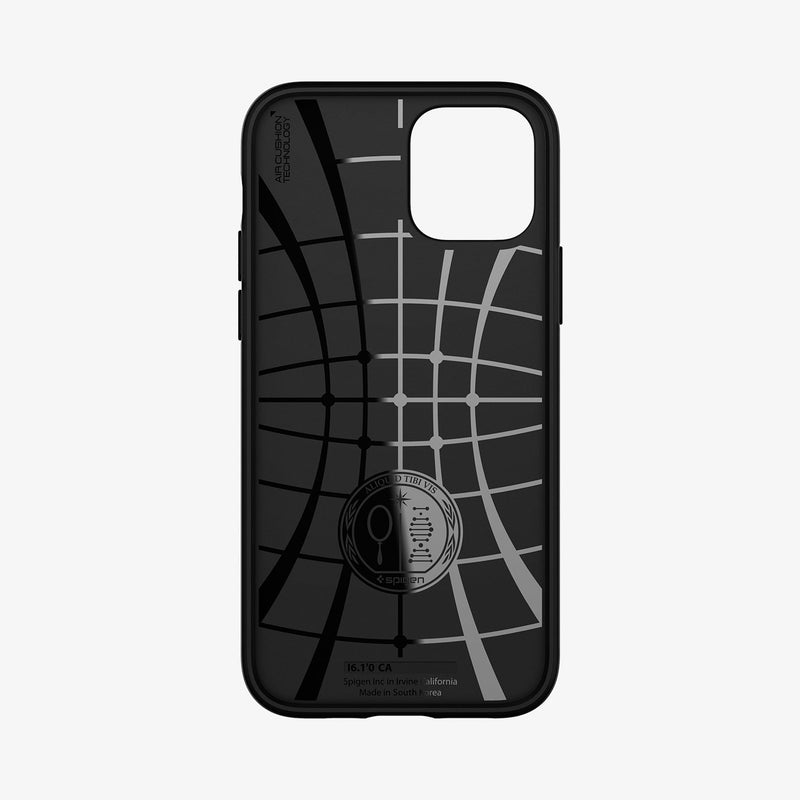 ACS01515 - iPhone 12 / iPhone 12 Pro Case Core Armor in matte black showing the inside of case