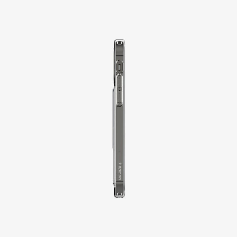 ACS02576 - iPhone 12 / iPhone 12 Pro Case Crystal Slot in crystal clear showing the side with volume controls