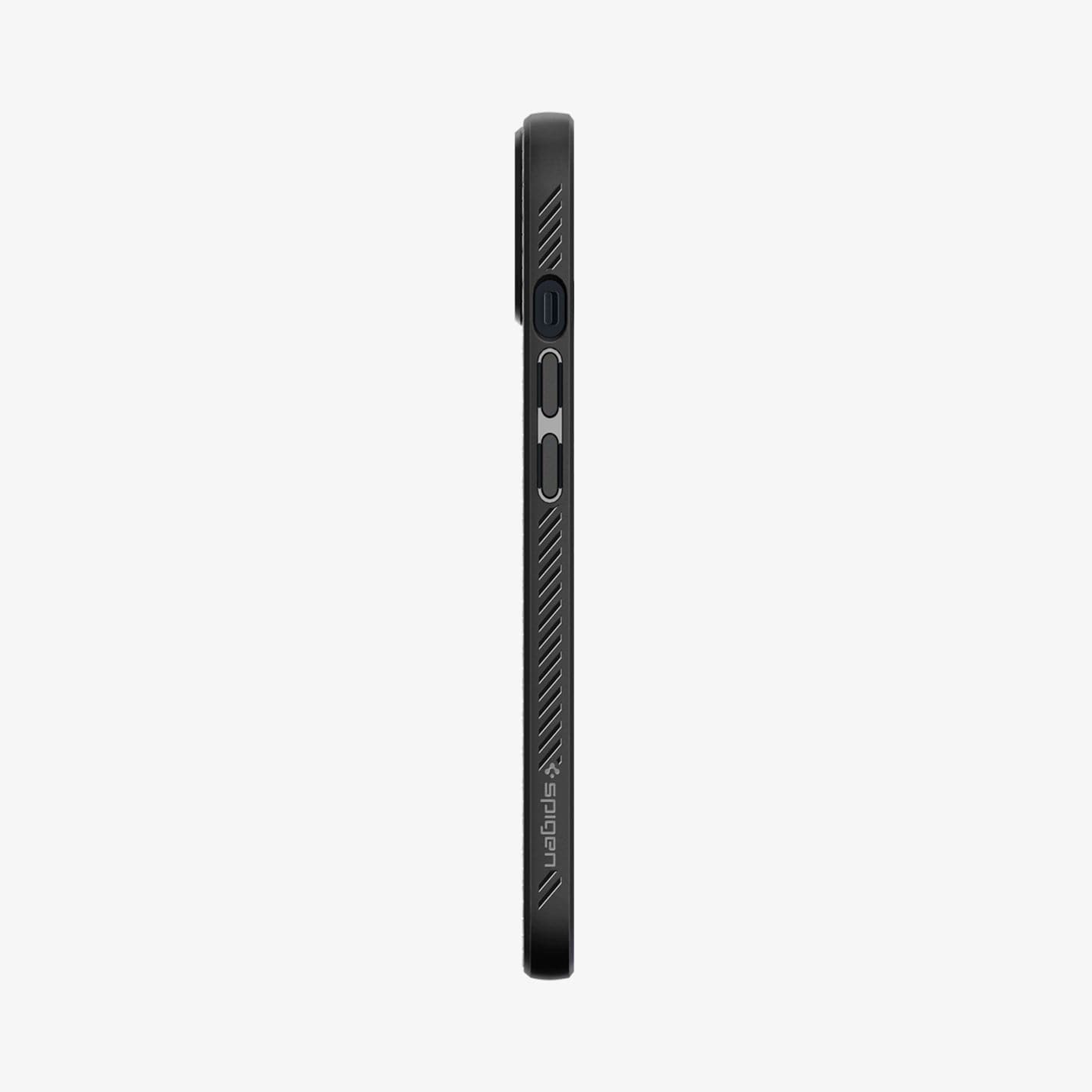 ACS03519 - iPhone 13 Case Liquid Air in black showing the side with volume controls
